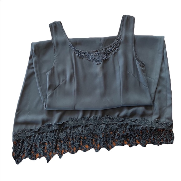 Black Lace Slip Sheer Dress - Picture 3 of 7